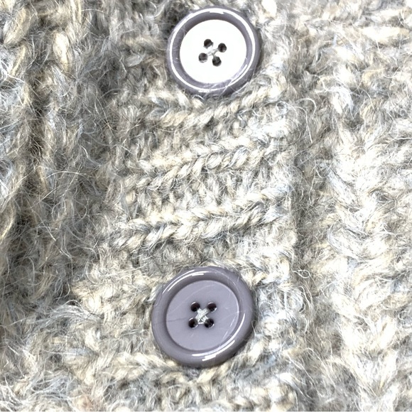 REMAIN BIRGER CHRISTENSEN Luna Cable-Knit Cardigan in Pearl Blue - Picture 10 of 14
